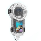 Insta 360 X5 camera in a diving case