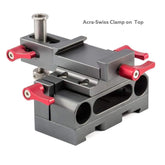 POWRIG camera accessories Universal Base with Arca-Swiss Mount 15mm Rod Clamp Arri Dovetail Clamp for Camera Cage 1631