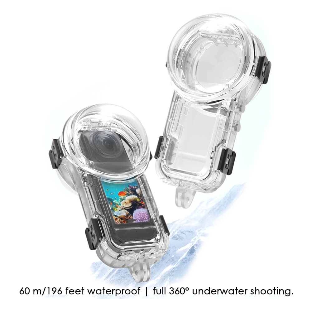 one insta 360 X5 case and one insta 360 X5 camera in the waterproof case
