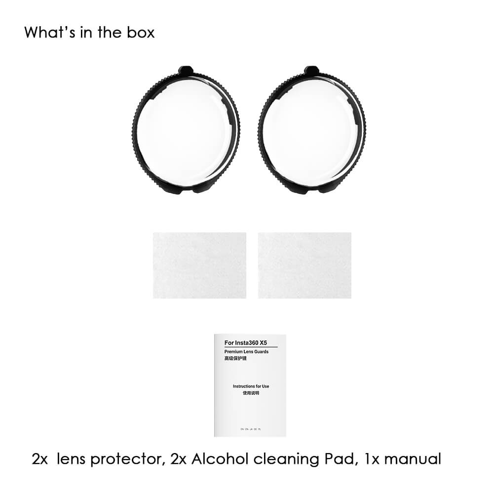 2-piece insta 360 X5 camera lens protector 