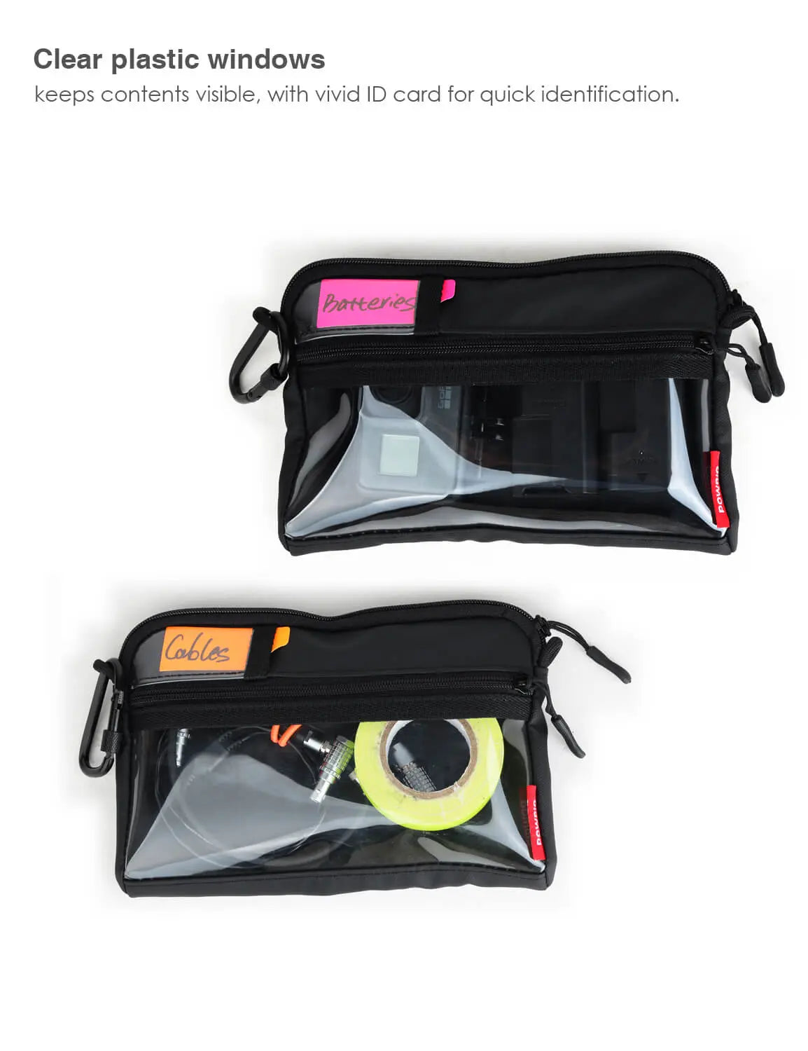 2 organize pouches with camera accessories