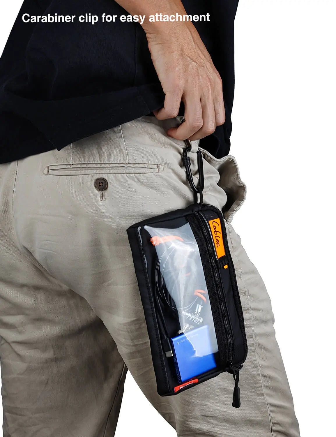 organize pouch with carabiner 