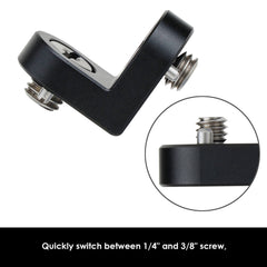 Camera rig extension adapter with universal 1/4” and 3/8” threaded connections